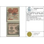 Bilet zdawkowy 1 grosz, 28.04.1924; nadruk na prawej cz...