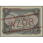 Bilet zdawkowy 2 złote, 1.05.1925; seria A, numeracja 1...