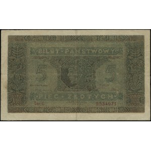 Bilet państwowy 5 złotych (fałszerstwo z epoki), 25.10....