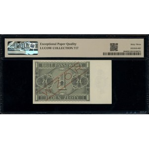 Bilet państwowy 1 złoty, 1.10.1938; seria H, numeracja ...