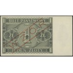 Bilet państwowy 1 złoty, 1.10.1938; seria H, numeracja ...