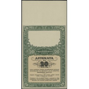 Asygnata na 20 złotych Ministerstwa Skarbu, [1939]; ser...
