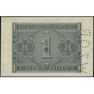 1 złoty, 1.03.1940; bez oznaczenia serii i numeracji, p...