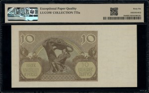 10 zloty, 1.03.1940; no series or numbering....