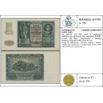 50 zlotých, 1.3.1940; séria A, číslovanie 0000000, č. ...