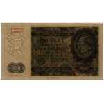 500 złotych, 1.03.1940; seria A / A, numeracja 0000000 ...