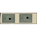 2 nierozcięte egzemplarze banknotu o nominale 1 złoty, ...