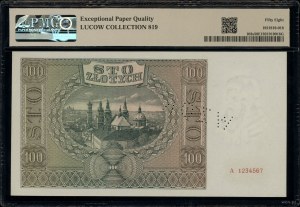 100 zloty, 1.08.1941; series A, numbering 7890000 / 12....