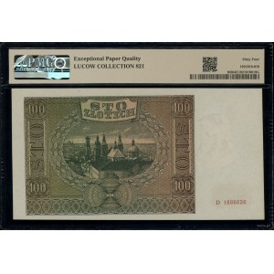 100 złotych, 1.08.1941; seria D, numeracja 1886026; Luc...
