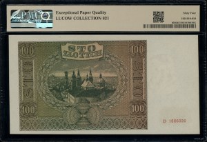100 zloty, 1.08.1941; series D, numbering 1886026; Luc...