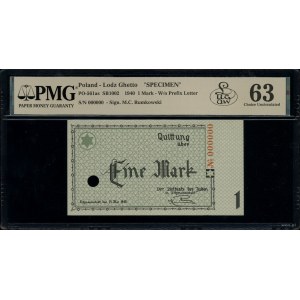1 marka, 15.05.1940; wzór bez oznaczenia serii, numerac...