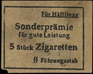 Konzentrationslager Stutthof. Voucher for 5 cigarettes...