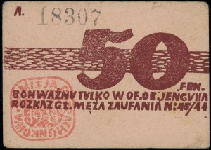 Voucher for 50 fenigs of the Murnau VII-A military camp, 2.11.1....