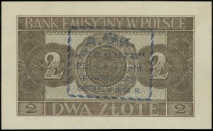 2 zloty, 1.03.1941; AF series, numbering 1610816, bankno...