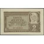 2 złote, 1.03.1941; seria AF, numeracja 1610816, bankno...