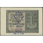 1 złoty, 1.08.1941; seria BD, numeracja 8065787, ze ste...