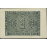 1 złoty, 1.08.1941; seria BD, numeracja 8065787, ze ste...