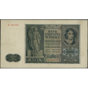 50 or, 1.08.1941 ; série B, numérotation 5051355, avec s...