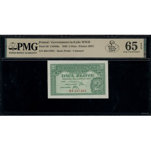 2 złote, 15.08.1939; seria B, numeracja 6147091; Lucow ...