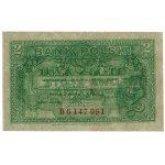 2 złote, 15.08.1939; seria B, numeracja 6147091; Lucow ...