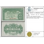 2 złote, 15.08.1939; seria B, numeracja 6147091; Lucow ...