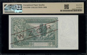 50 zloty, 15.08.1939; series A, numbering 012345, red...