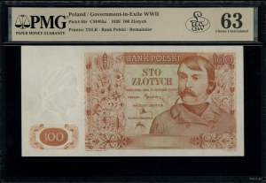 100 zloty, 15.08.1939; no series or numerac...