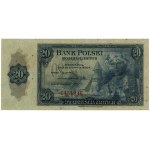 20 złotych, 20.08.1939; seria C, numeracja 454946; Luco...