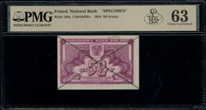 50 pennies, 1944; in OBVIOUS clause, no series or n...
