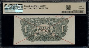 1 zloty, 1944; in the OBVIOUS clause, ОК series, number...