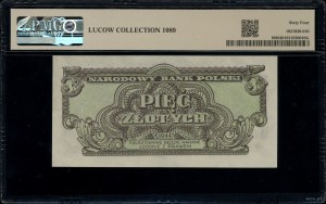5 zloty, 1944; in OBVIOUS clause, ВС series, num...