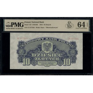10 złotych, 1944; w klauzuli OBOWIĄZKOWYM, seria СС, nu...