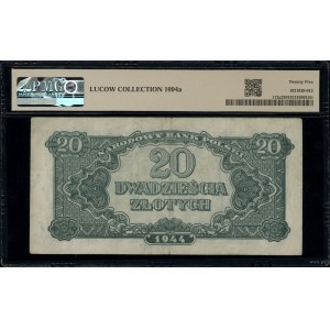 20 złotych, 1944; w klauzuli OBOWIĄZKOWYM, seria ВХ, nu...