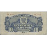 10 złotych, 1944; w klauzuli OBOWIĄZKOWE, seria Bc, num...