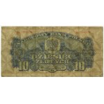 10 złotych, 1944; w klauzuli OBOWIĄZKOWE, seria Bc, num...