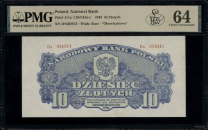 10 gold, 1944; in OBLIGATION clause, Da series, num...