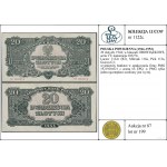 20 złotych, 1944; w klauzuli OBOWIĄZKOWE, seria УУ, num...