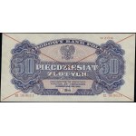 50 złotych, 1944; w klauzuli OBOWIĄZKOWE, seria ЕЕ, num...