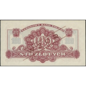 100 złotych, 1944; w klauzuli OBOWIĄZKOWE, seria Dr, nu...