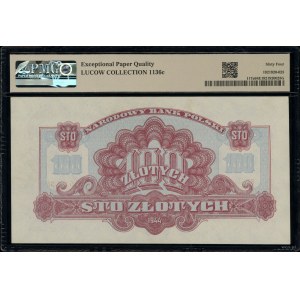 100 złotych, 1944; w klauzuli OBOWIĄZKOWE, seria НУ, nu...