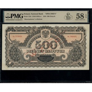 500 zlatých, 1944; v OBVIDITEĽNEJ doložke, séria Az, nu...