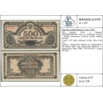 500 zlatých, 1944; v OBVIDITEĽNEJ doložke, séria Az, nu...