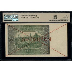 500 złotych, 15.01.1946; seria Dz, numeracja 1234567, p...