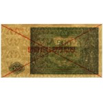 500 złotych, 15.01.1946; seria Dz, numeracja 1234567, p...