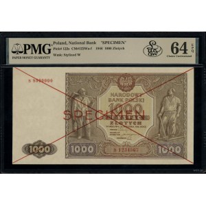 1.000 złotych, 15.01.1946; seria B, numeracja 1234567 /...