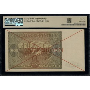 1.000 złotych, 15.01.1946; seria B, numeracja 1234567 /...