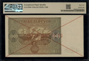 1,000 zloty, 15.01.1946; B series, numbering 1234567 /...