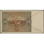1.000 złotych, 15.01.1946; seria B, numeracja 1234567 /...
