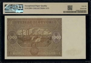 1,000 zloty, 15.01.1946; P series, numbering 8521754; ...