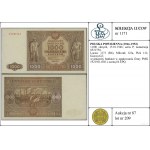 1.000 złotych, 15.01.1946; seria P, numeracja 8521754; ...